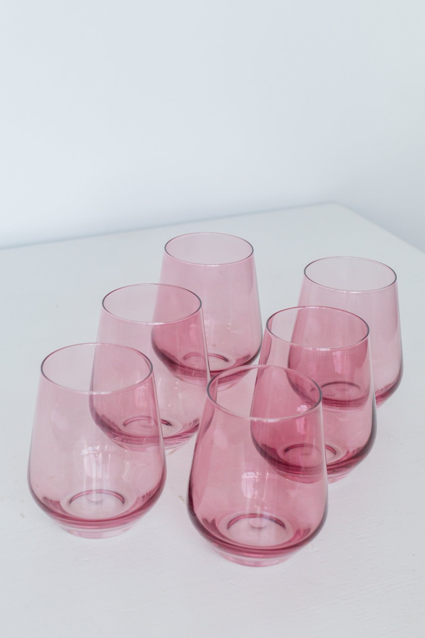 Estelle Colored Wine Stemless - Set of 6