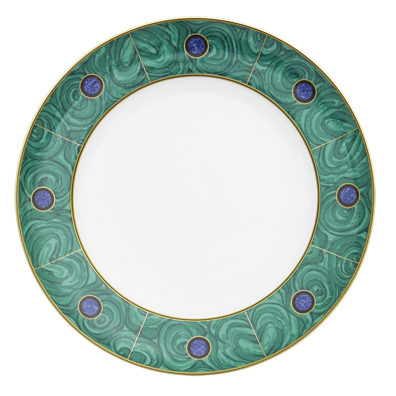 Mottahedeh Malachite Dinner Plate
