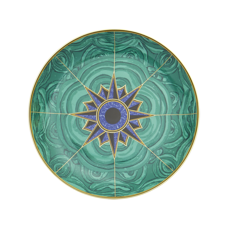 Mottahedeh Malachite Dessert Plate
