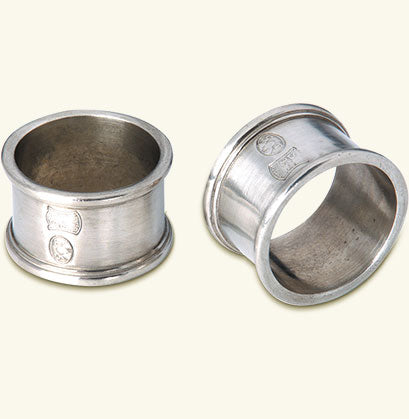 Match Pewter Round Napkin Ring Pair