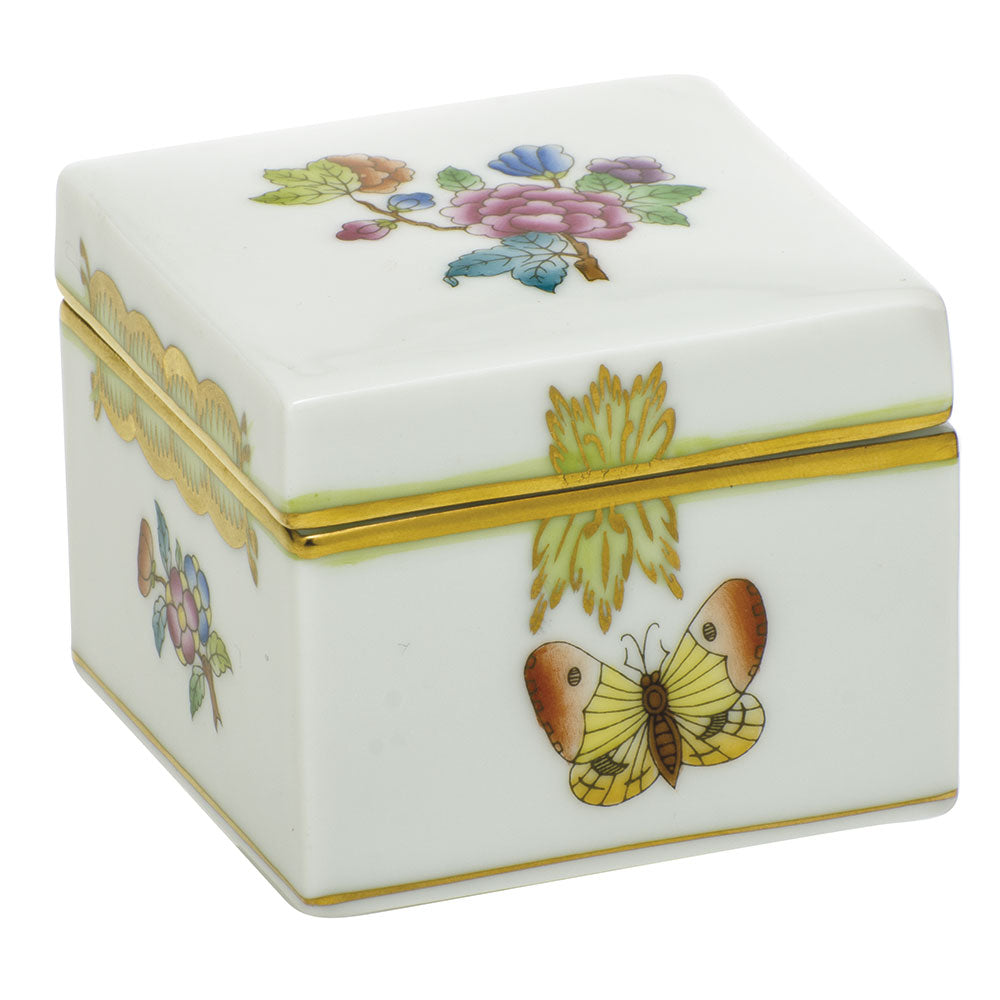 Herend Modified Vbo Square Box 2.25"l X 2.25"w X 2"h