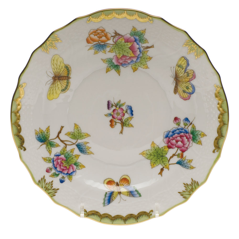 Herend Queen Victoria Salad Plate 7.5"d - Green Border