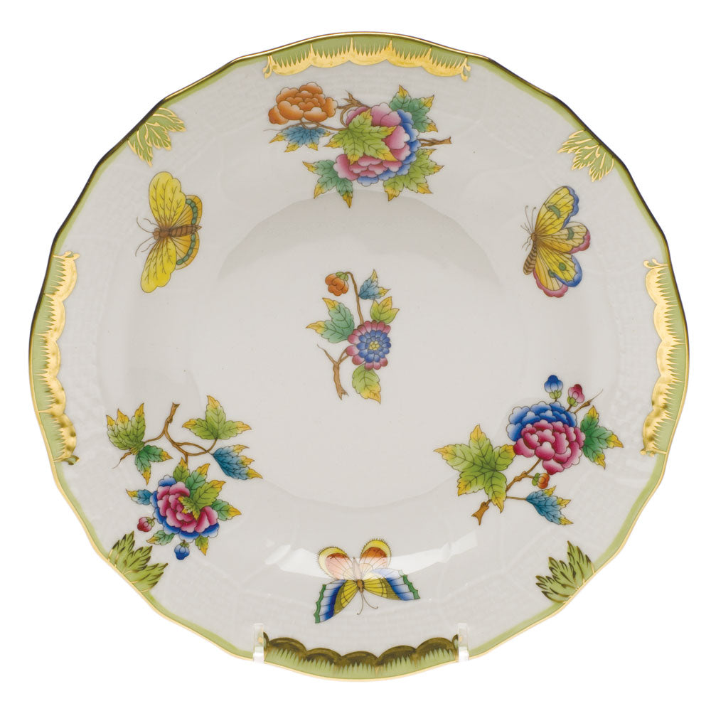 Herend Queen Victoria Dessert Plate 8.25"d - Green Border