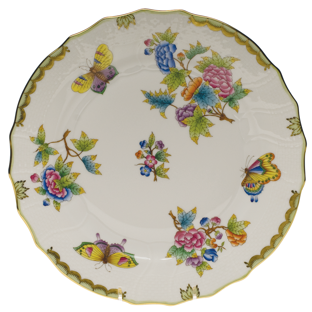 Queen Victoria Dinner Plate - Green Border