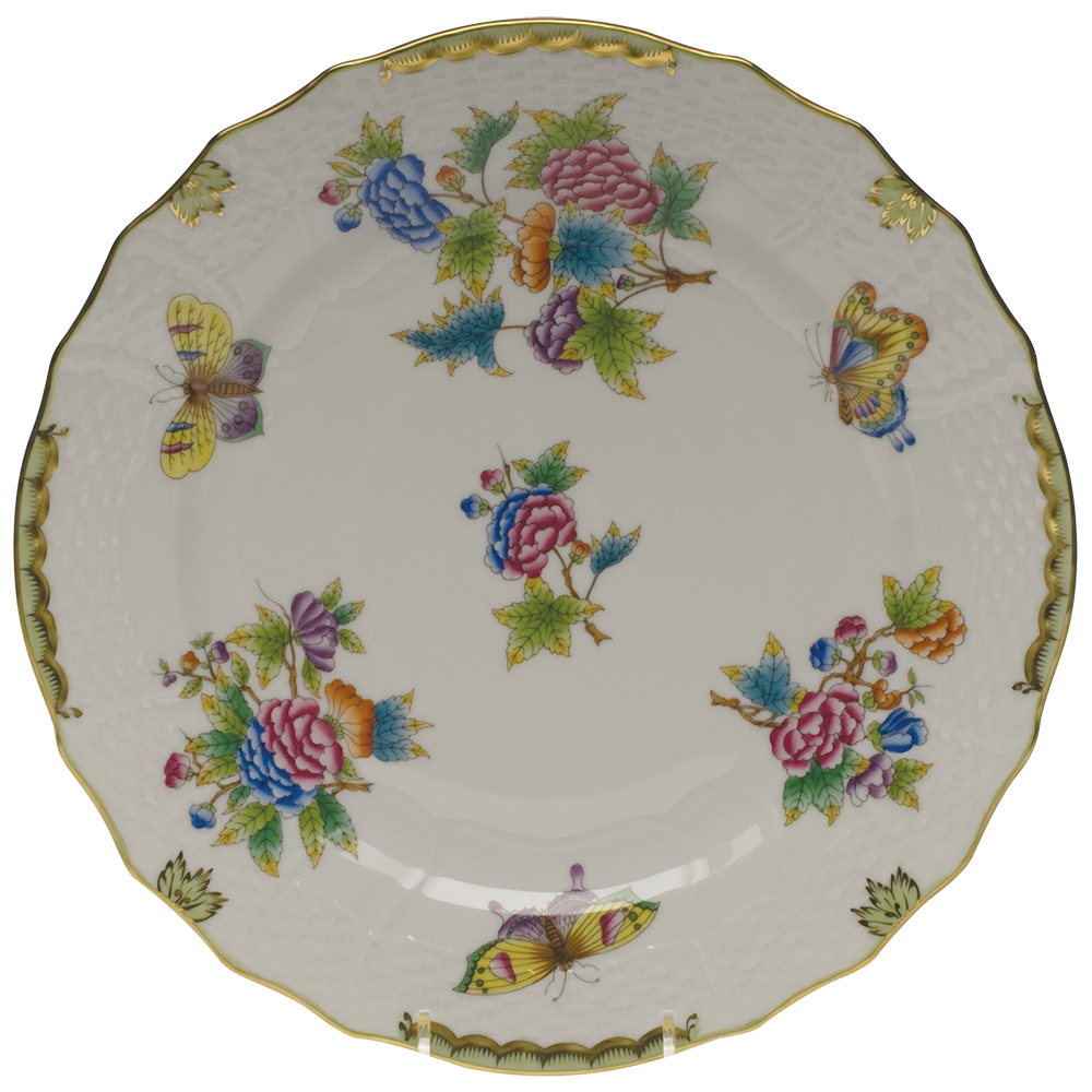 Queen Victoria Service Plate 11"d - Green Border