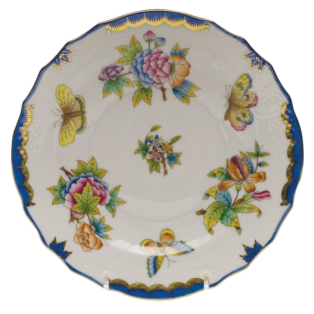 Herend Vbo Blue Border Salad Plate 7.5"d - Blue Border