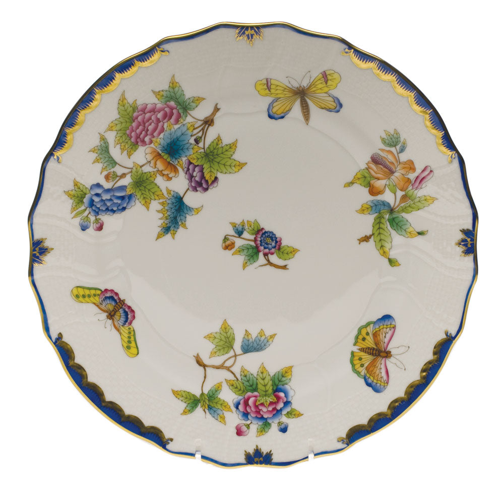 Herend Vbo Blue Border Dinner Plate 10.5"d - Blue Border