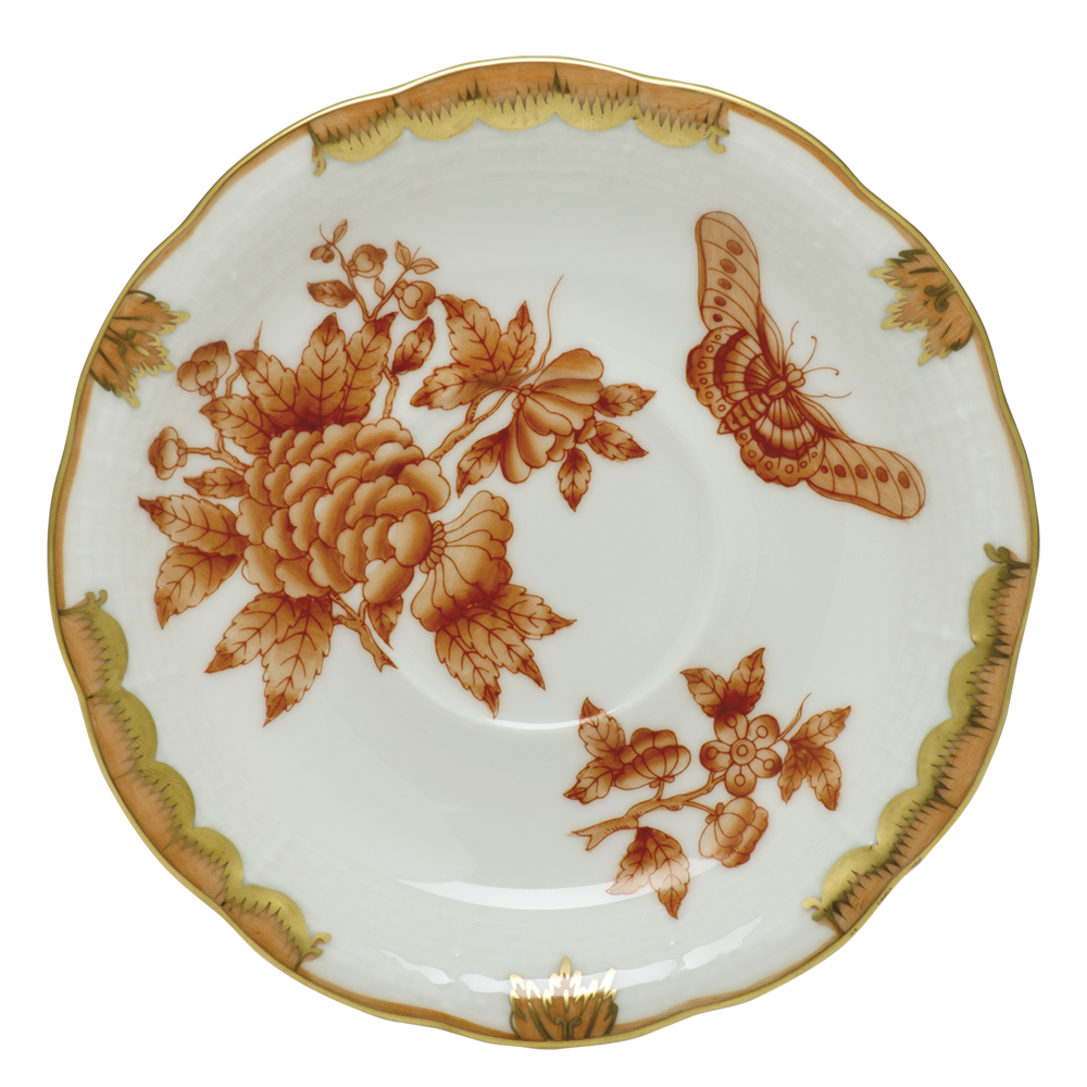 Fortuna Rust Tea Saucer 6"d