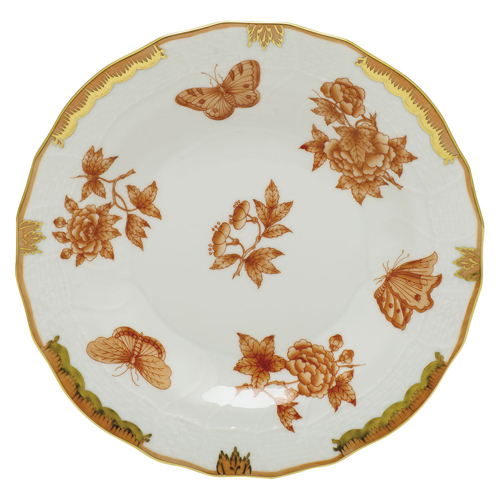 Herend Vbo Rust (fortuna Rust) Dessert Plate 8.25"d