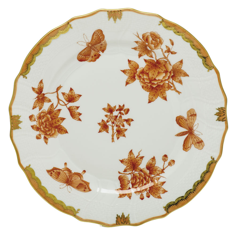 Herend Vbo Rust (fortuna Rust) Dinner Plate 10.5"d