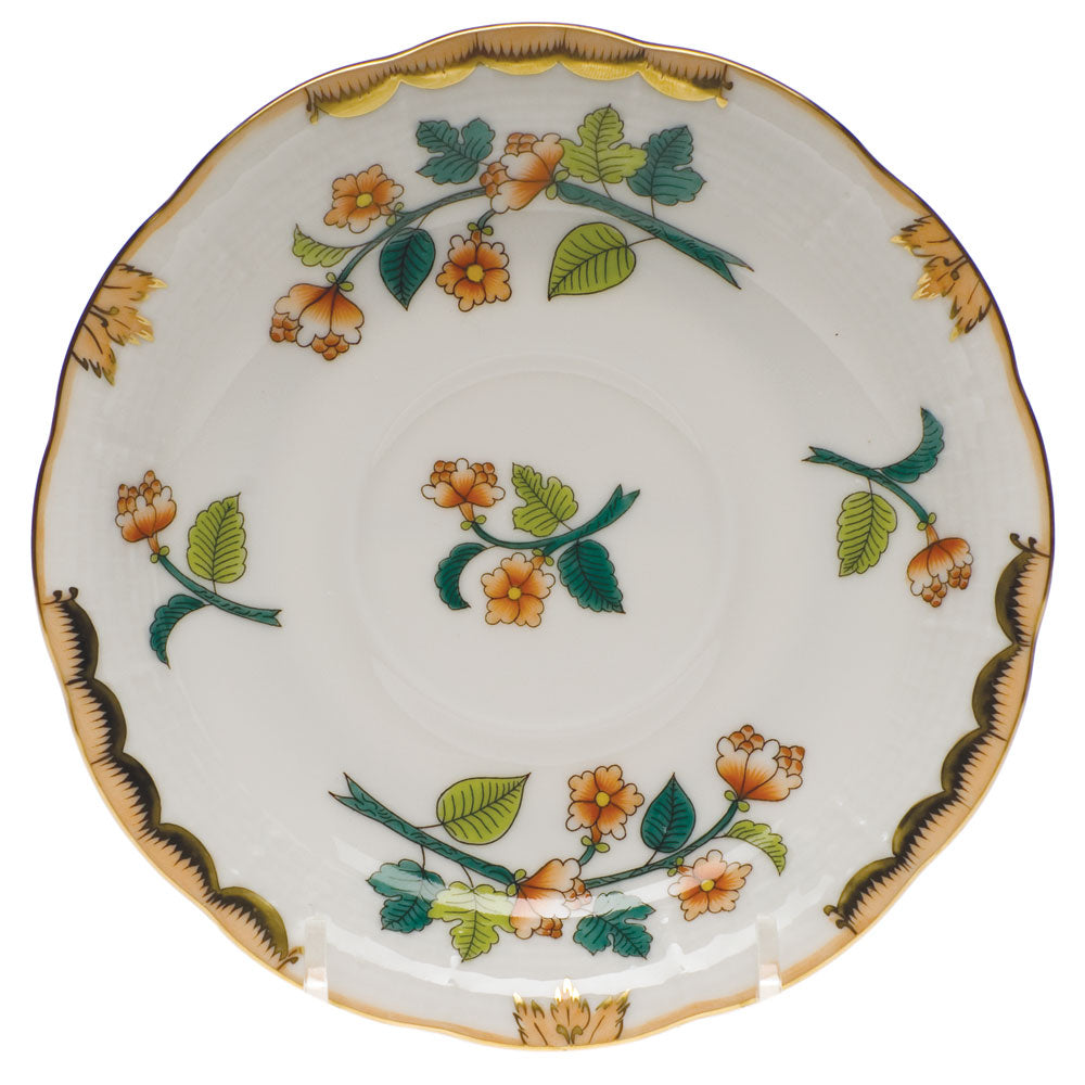 Herend Livia Rust Tea Saucer 6"d