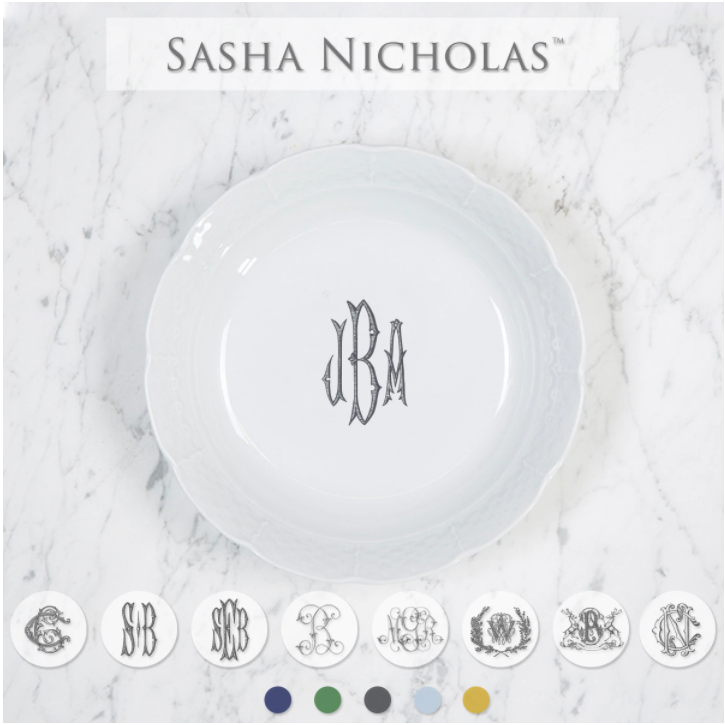 Weave Cereal Bowl – with monogram