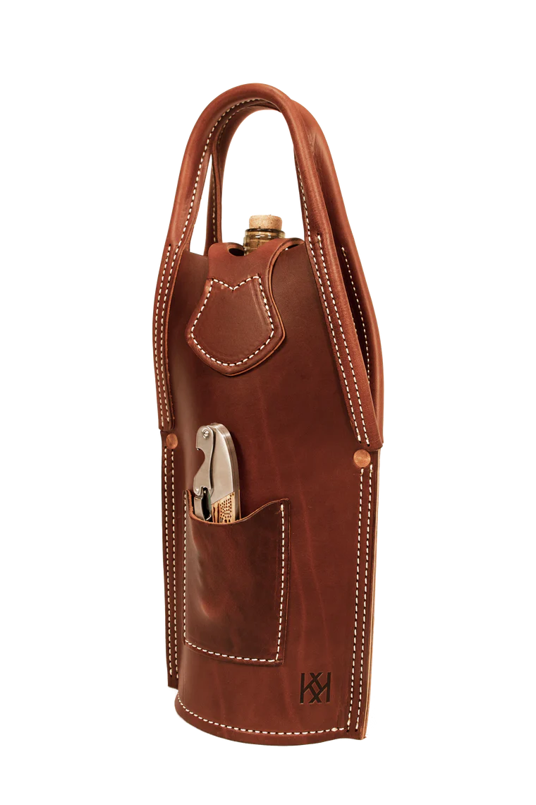 Single Barrel Bottle Tote With Add-on - Monogram or Pewter Pin