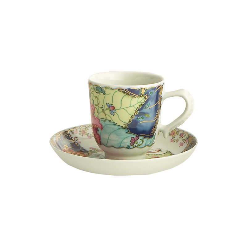 Mottahedeh Tobacco Leaf Demi Cup & Saucer