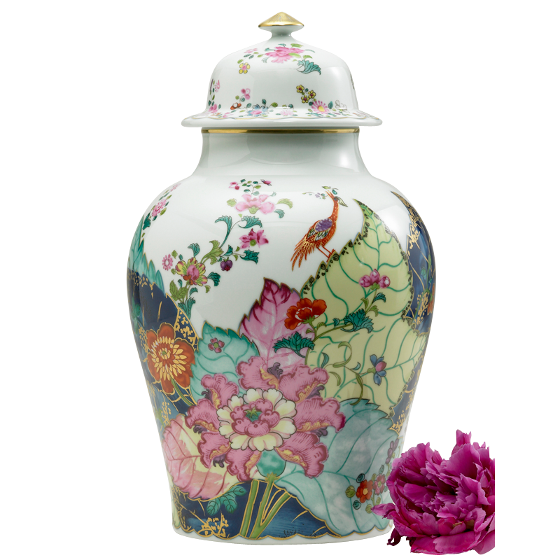 Mottahedeh Tobacco Leaf Ginger Jar - Lg.