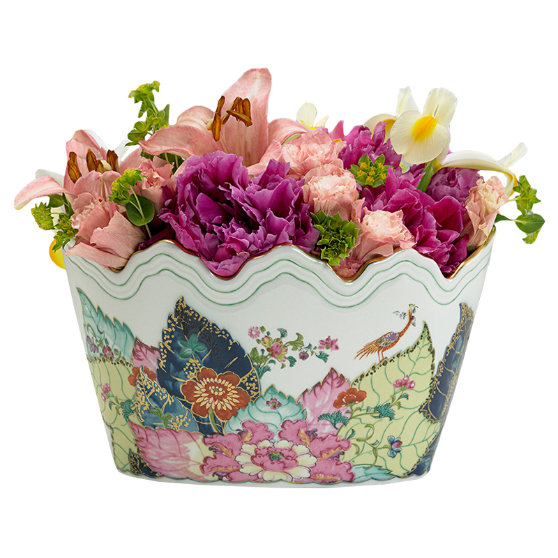 Mottahedeh Tobacco Leaf Monteith Cachepot