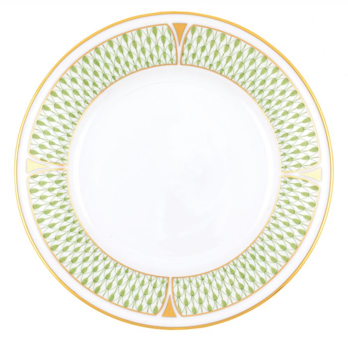 Art Deco Green Dessert Plate