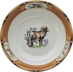 American Wildlife Big Horn Ram Serve Bowl