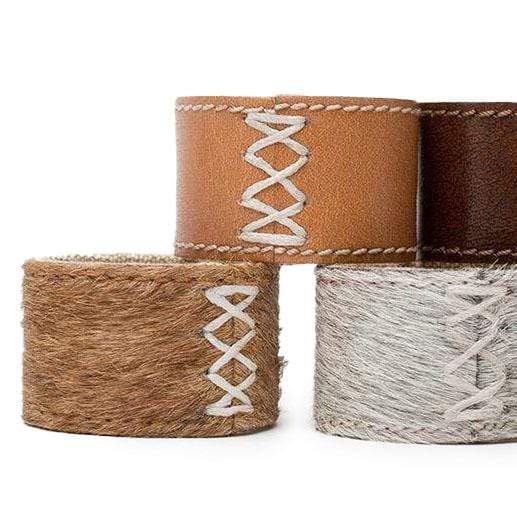 Hair-on-Hide Napkin Rings - Boxed Set of 4