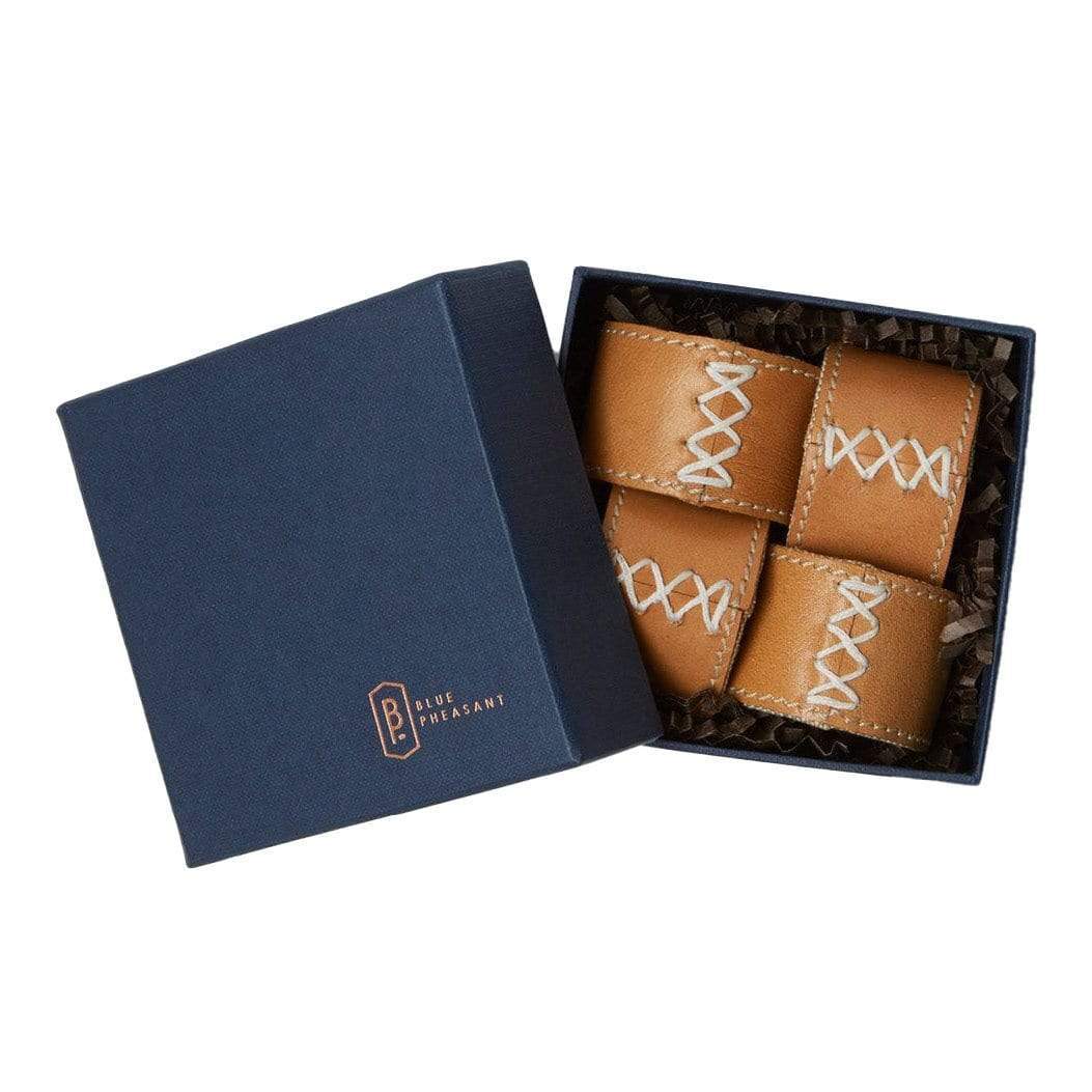 Hair-on-Hide Napkin Rings - Boxed Set of 4