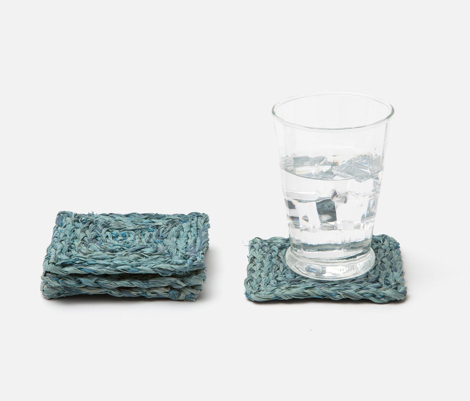 Zoey Mixed Blue Coasters Set/4