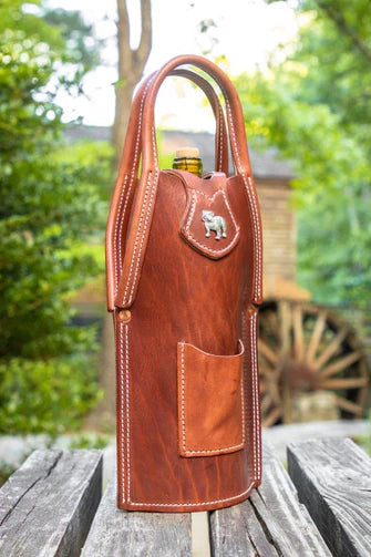 Single Barrel Bottle Tote With Add-on - Monogram or Pewter Pin