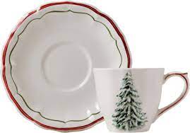 Filet Noel Us Tea Cups/scrs Set of 2