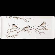 Les Oiseaux De La Foret Oblong Serving Tray