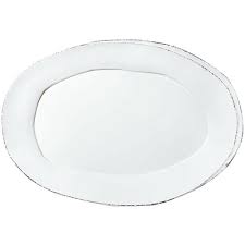 Melamine Lastra White Oval Platter