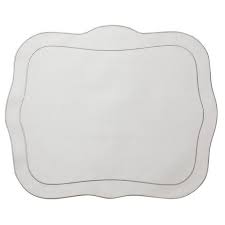 Linho Placemats White/Platinum Patrician Set of 4