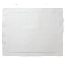 Linho Placemats White/White Simple Rect Set of 4