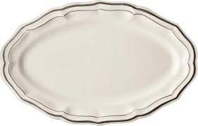 Filet Taupe Oval Platter