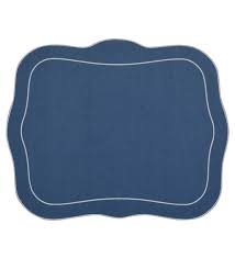 Linho Placemats Blue/White Patrician Set of 4