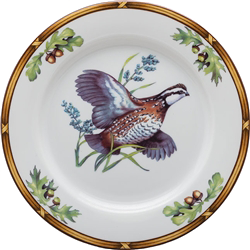 Game Birds Bob White Quail Salad Plate