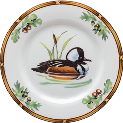 Game Birds Hooded Merganser Bread Plate