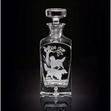 Julie Wear Gun Dogs Crystal Decanter