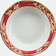 Julie Wear Gold Oak Red Serving Bowl