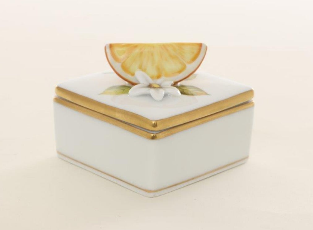 Square Box with Orange