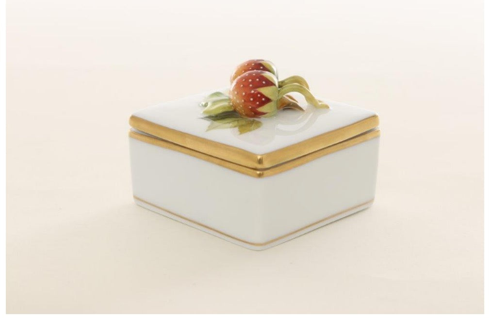 Square Box with Strawberries