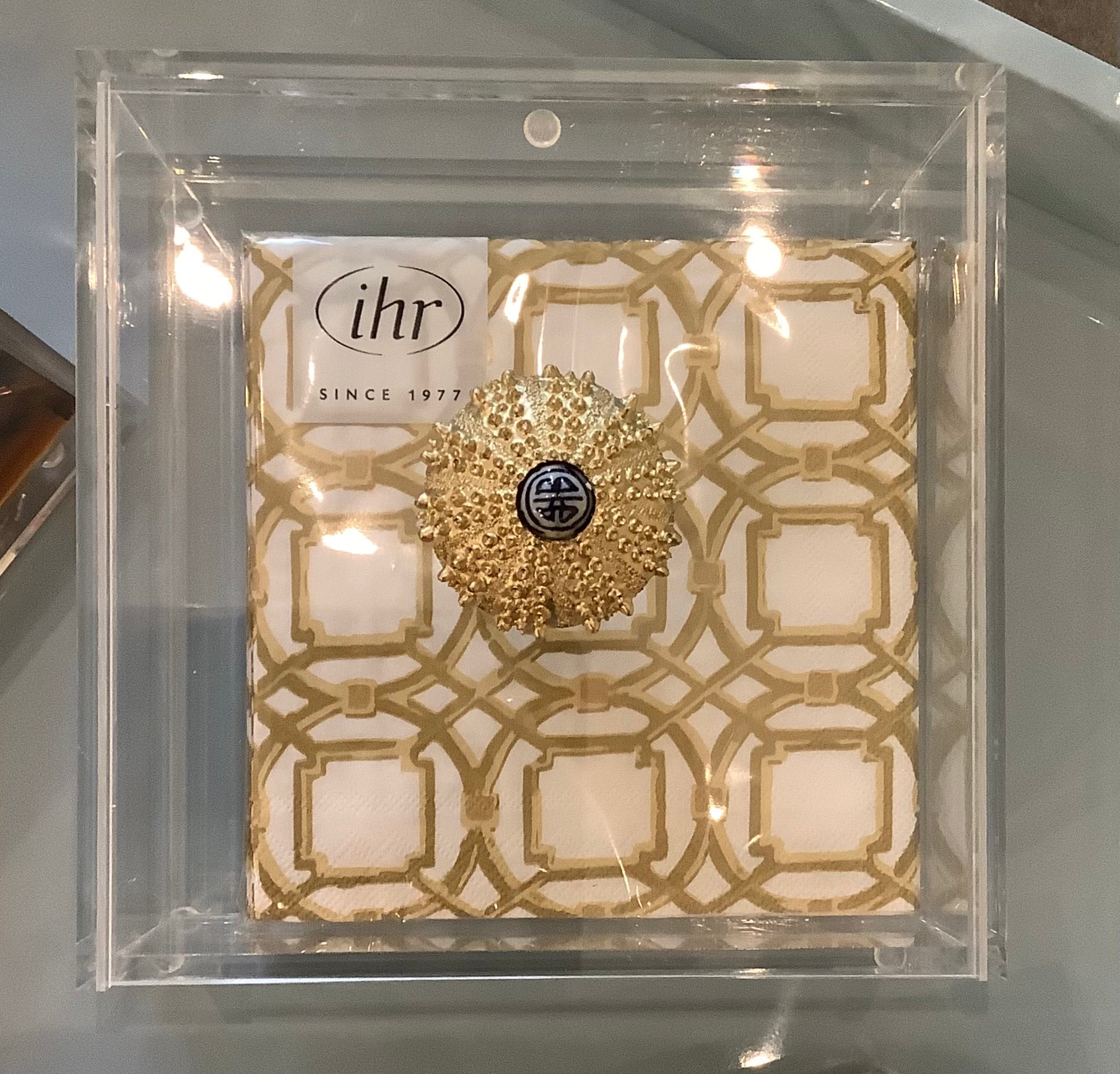 Sea Urchin Clear Acrylic Napkin Box