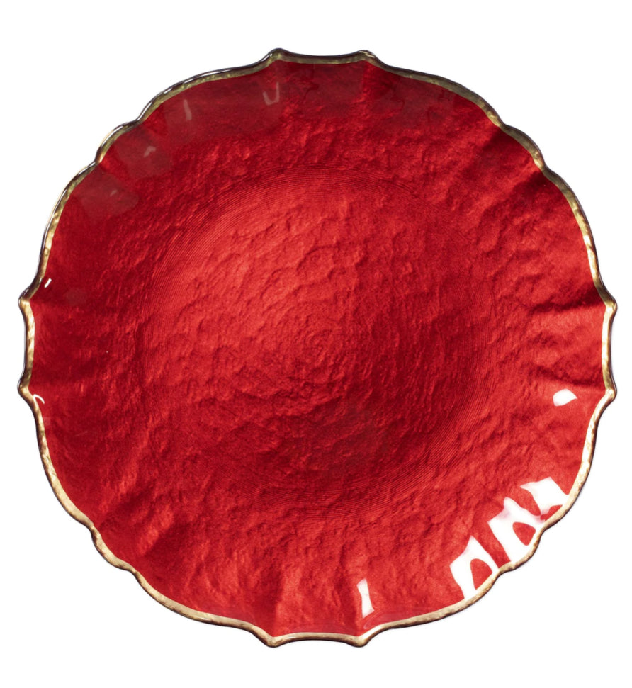 Baroque Glass Service Plate/Charger