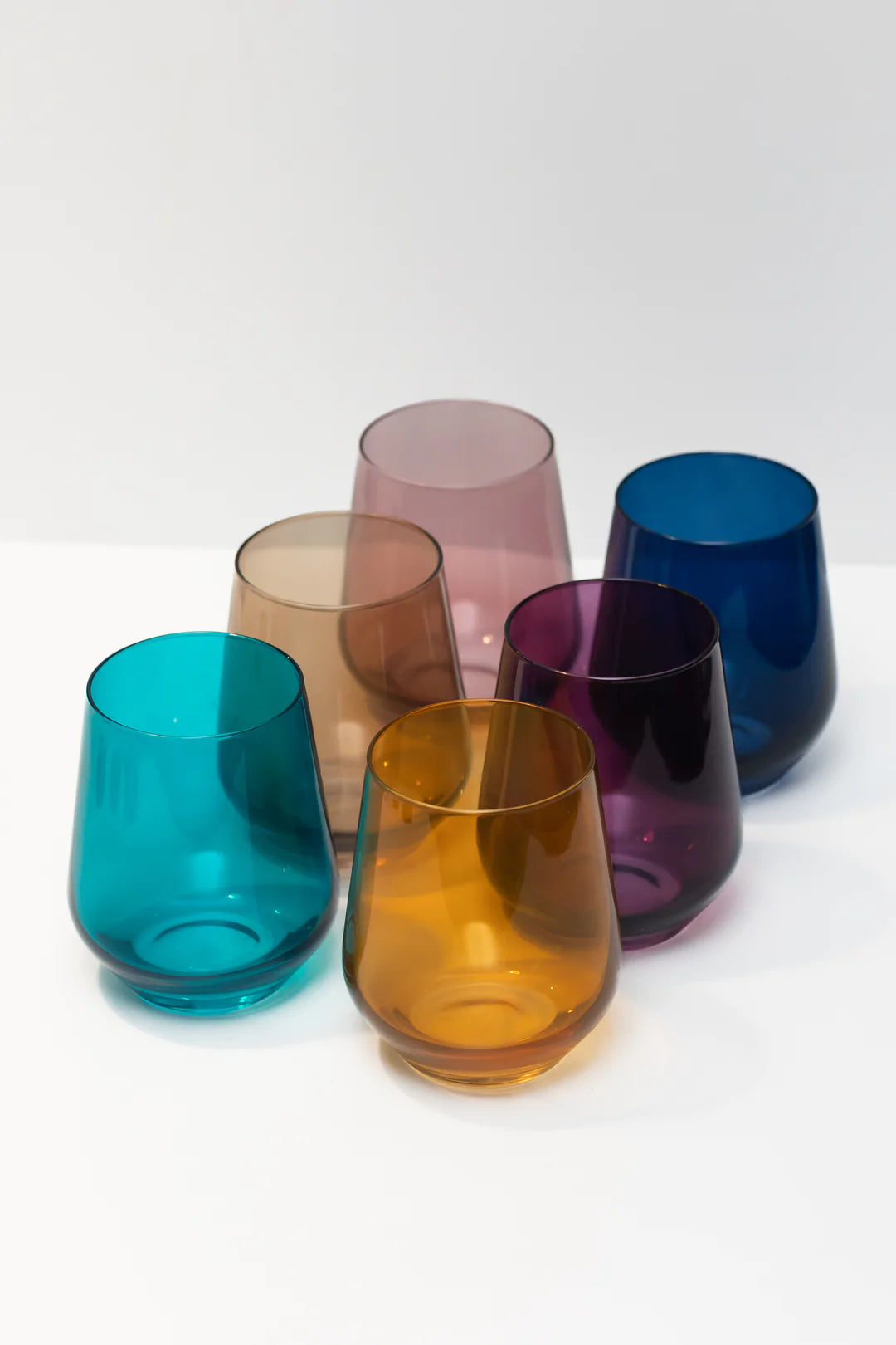 Estelle Colored Wine Stemless - Set of 6