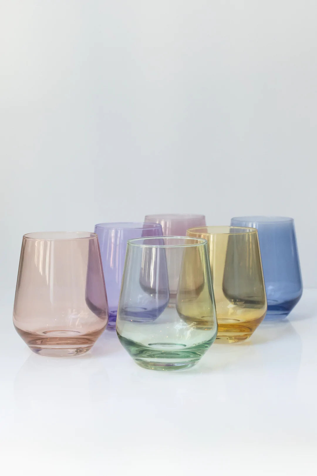 Estelle Colored Wine Stemless - Set of 6