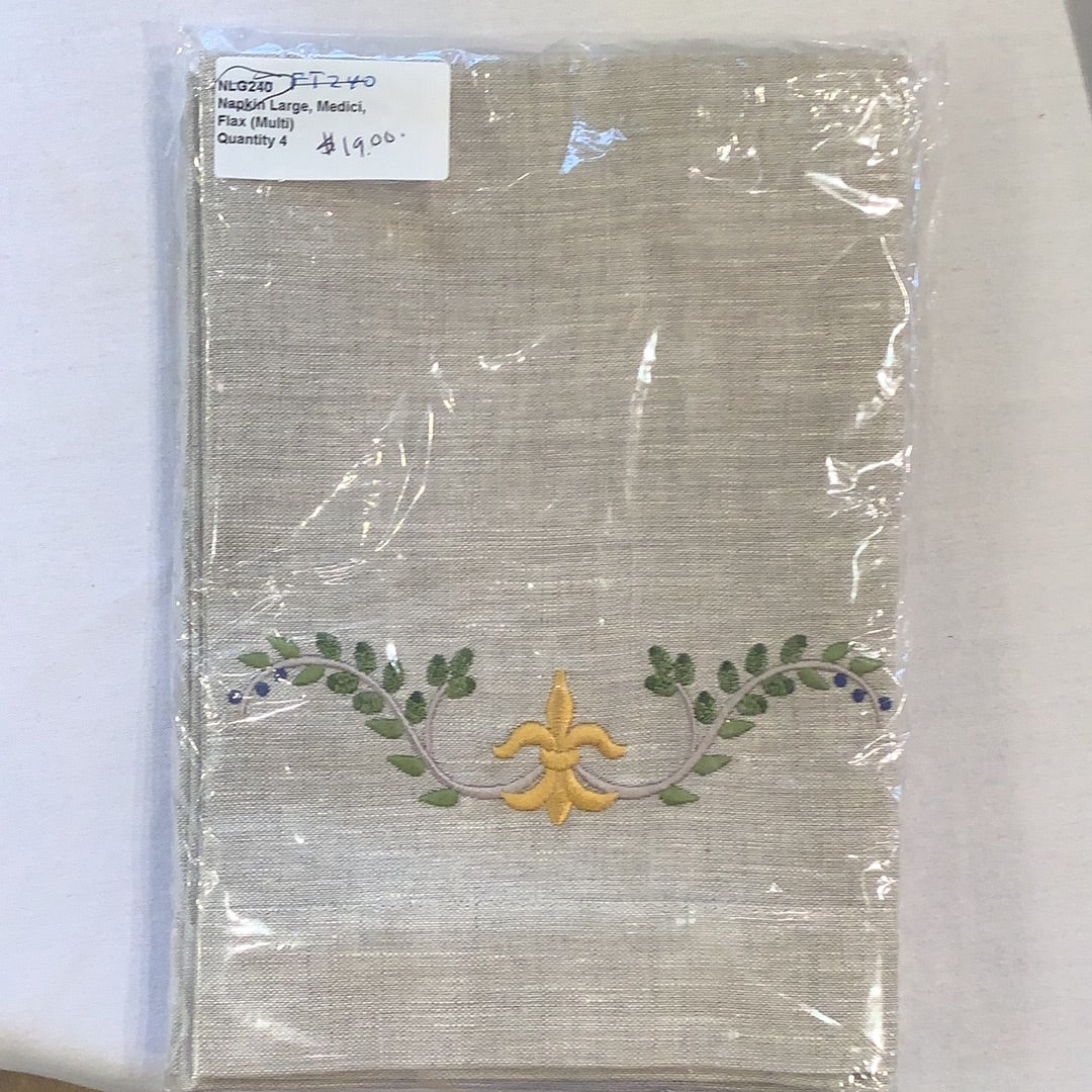 Medici Napkin Large Flax - Set of 4