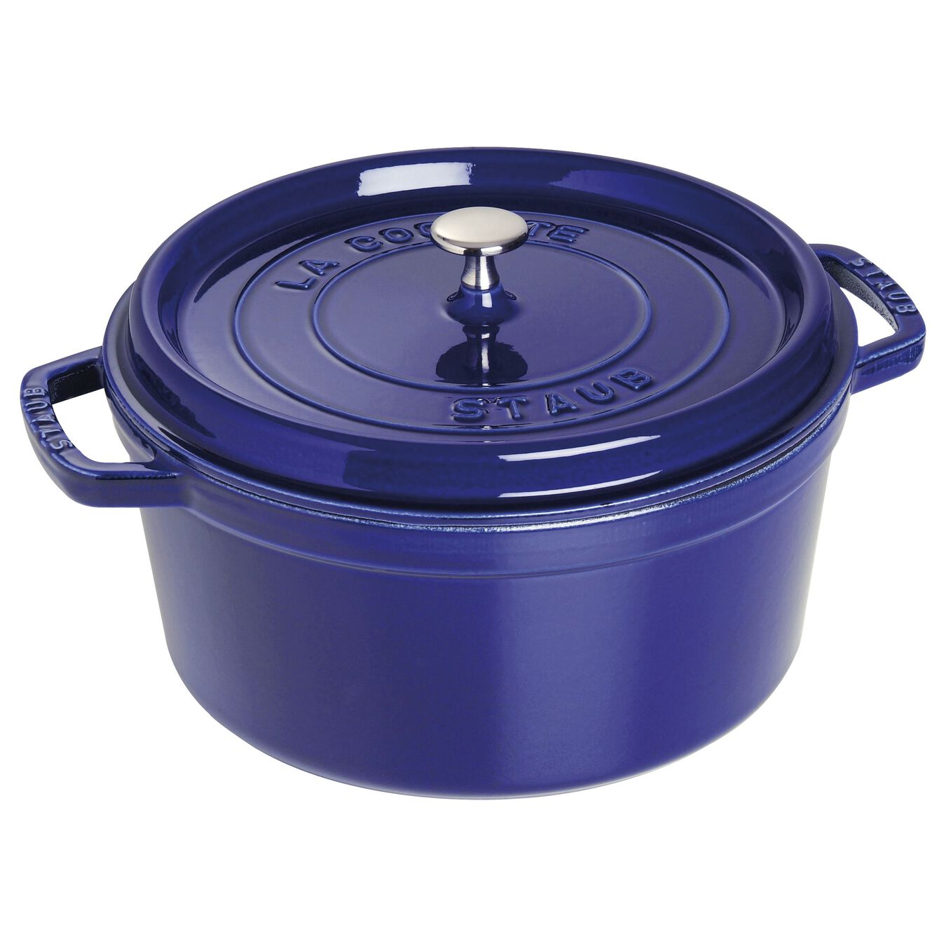 Staub Cast Iron 7-qt Round Cocotte - Dark Blue