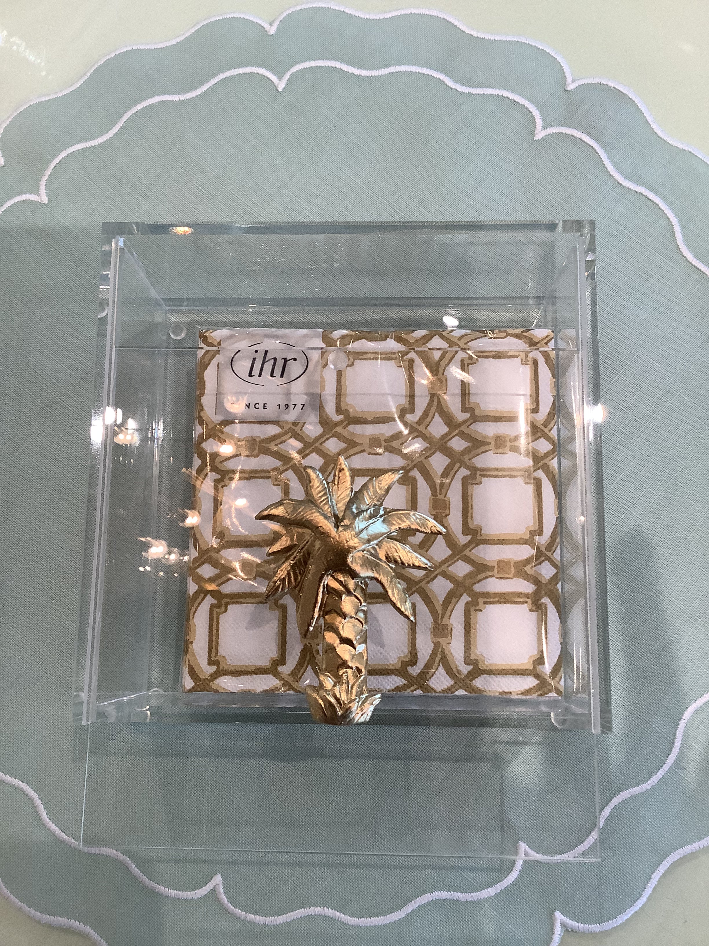 Palmetto Clear Acrylic Napkin Box
