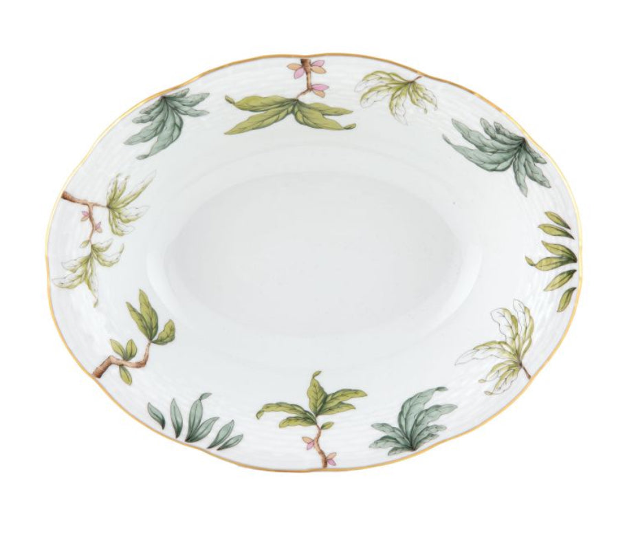 Foret Garland Oval Veg Dish 10"L X 8"W
