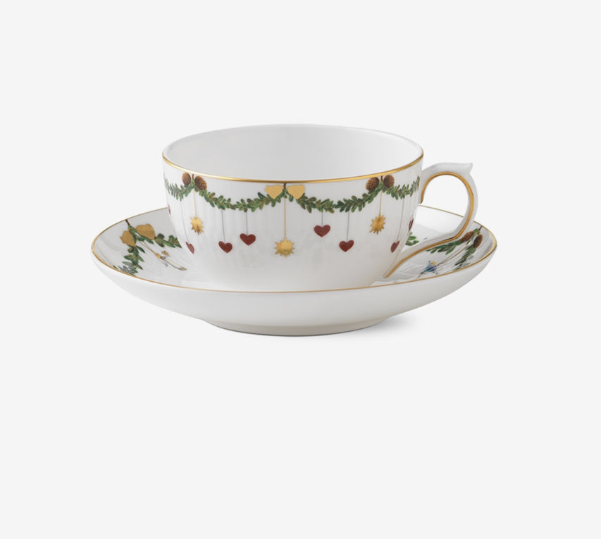 Star Fluted Cup & Saucer 32cl