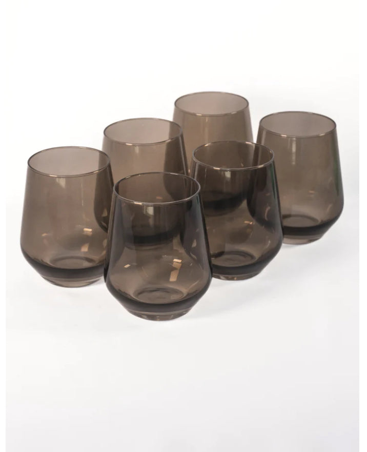 Estelle Colored Wine Stemless - Set of 6