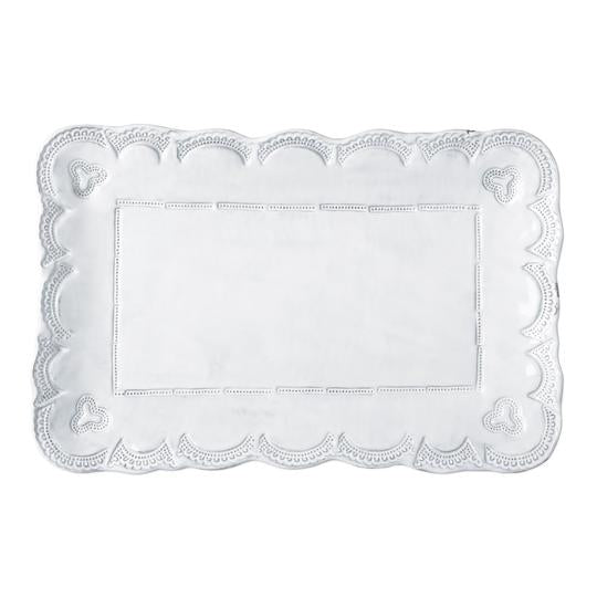 Vietri Incanto Lace Small Rectangular Platter